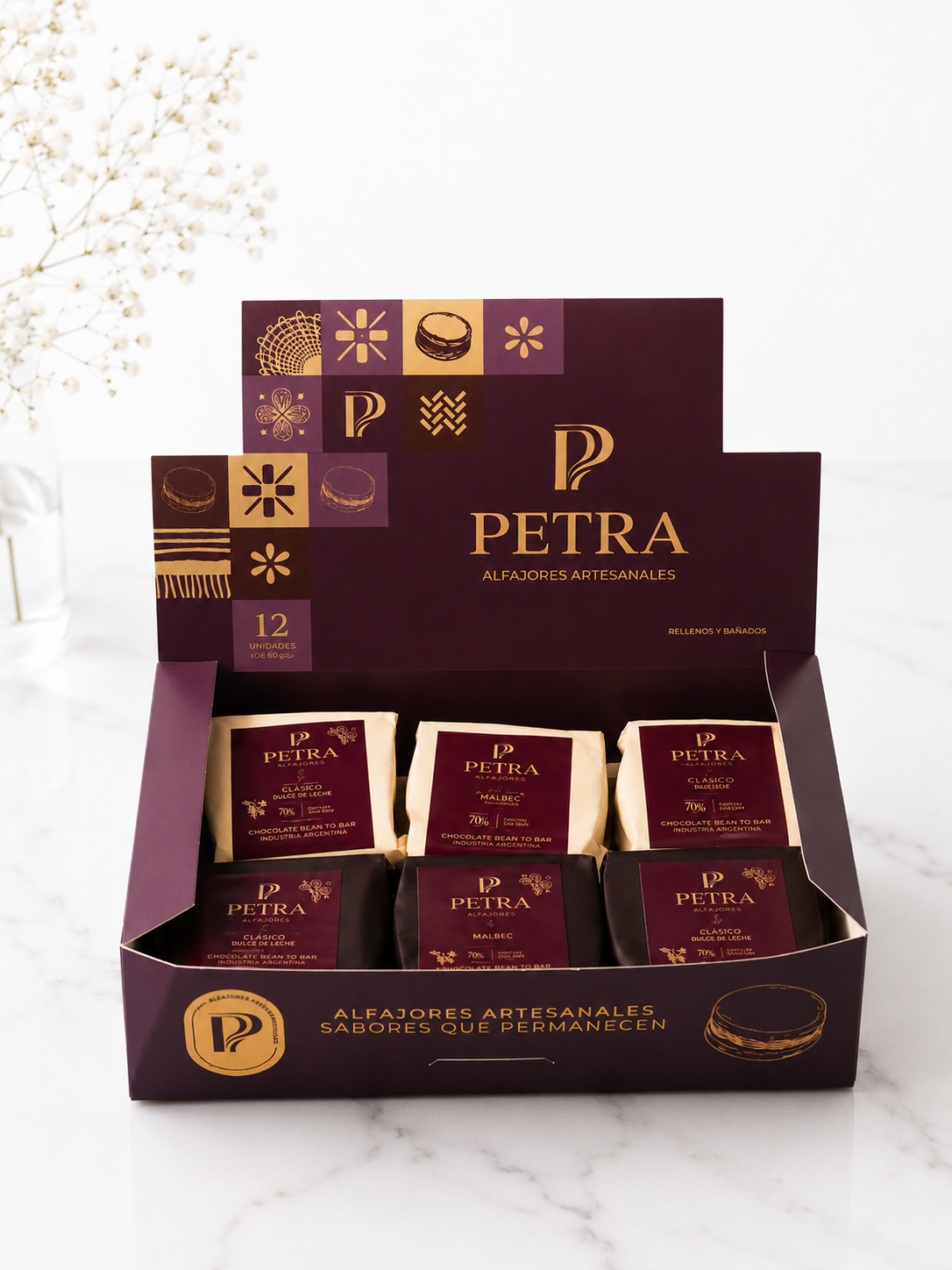 Caja Exhibidora Petra – 12 Alfajores