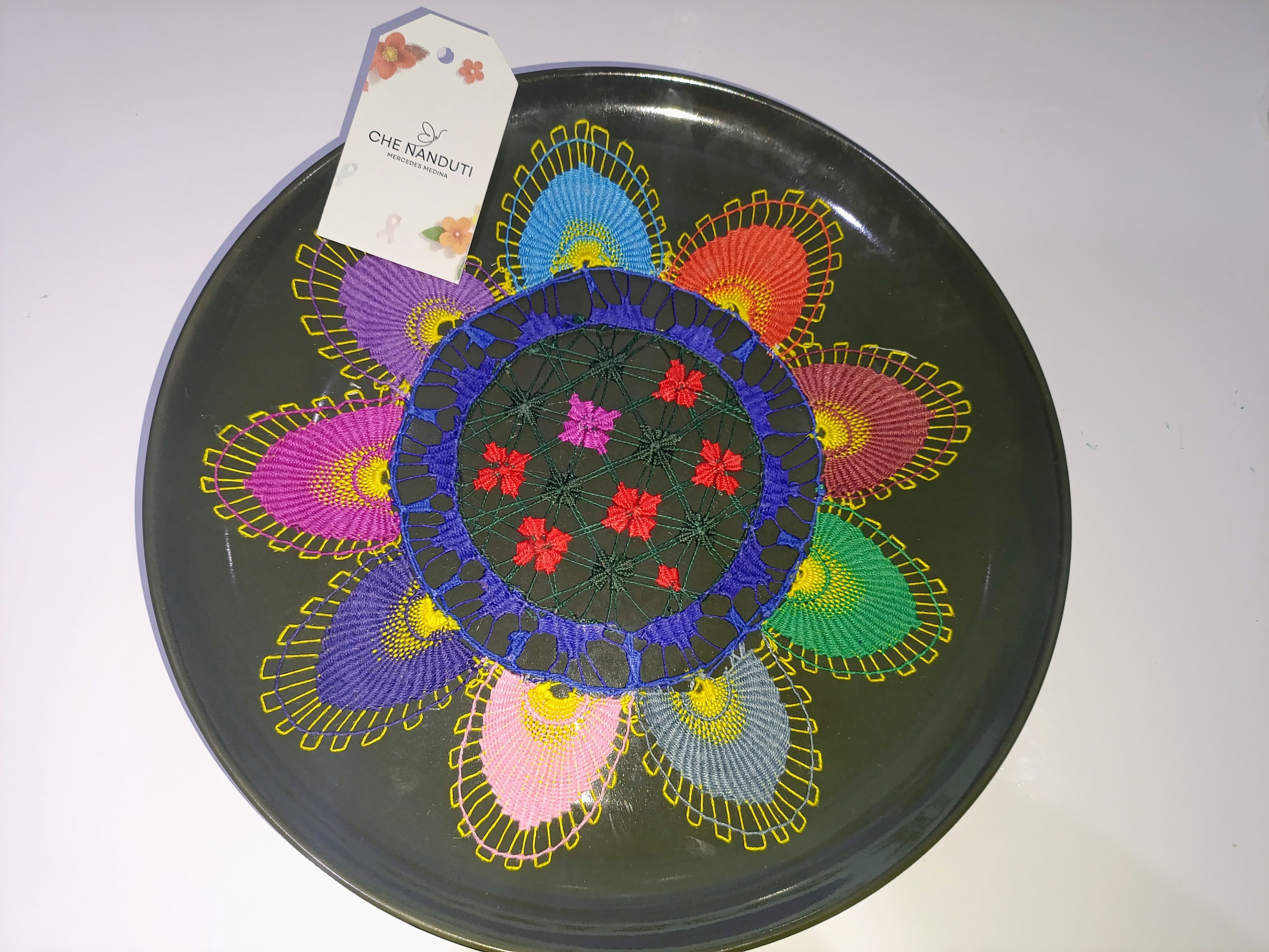 Plato Decorativo con Ñandutí429999