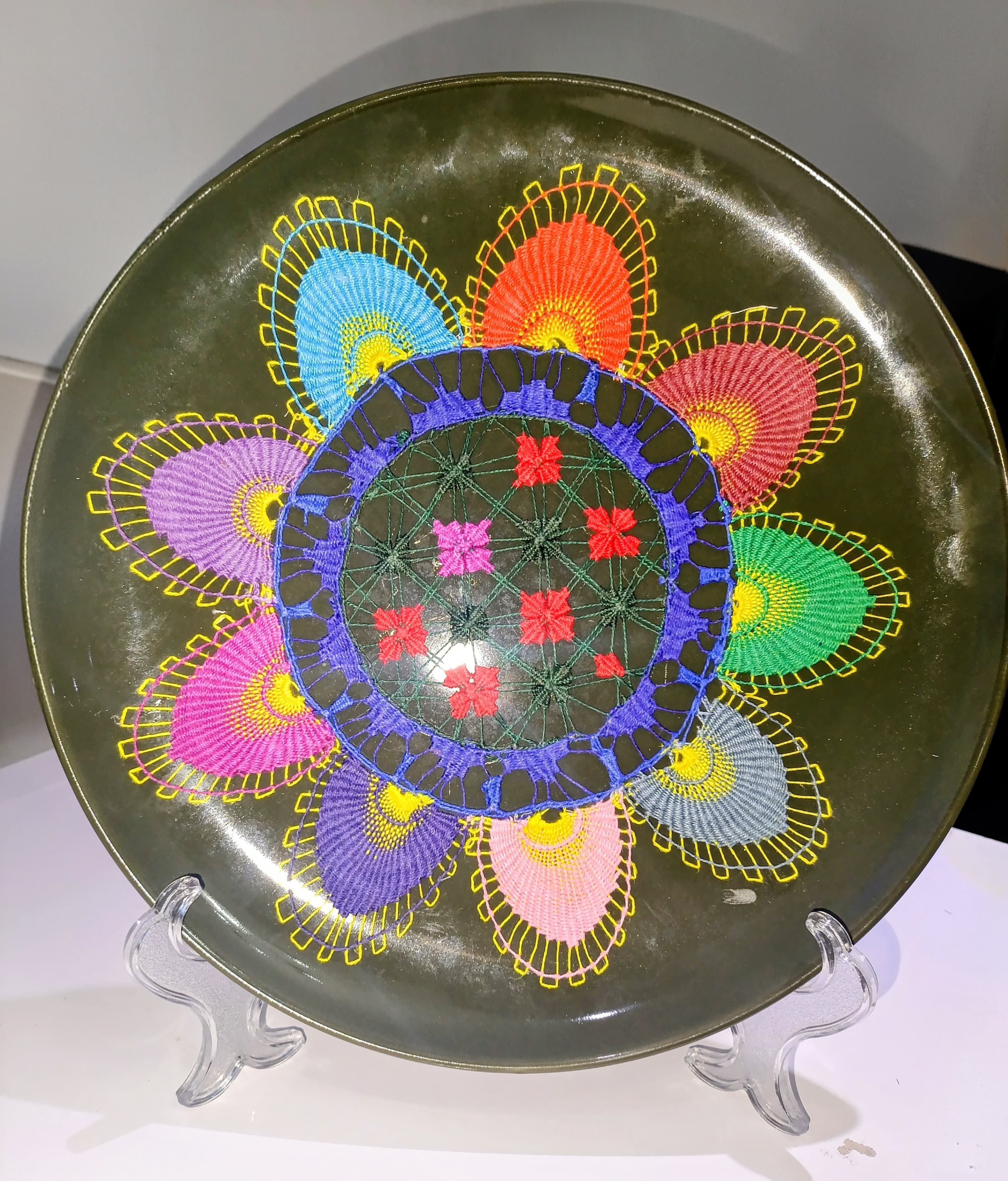 Plato Decorativo con Ñandutí429999