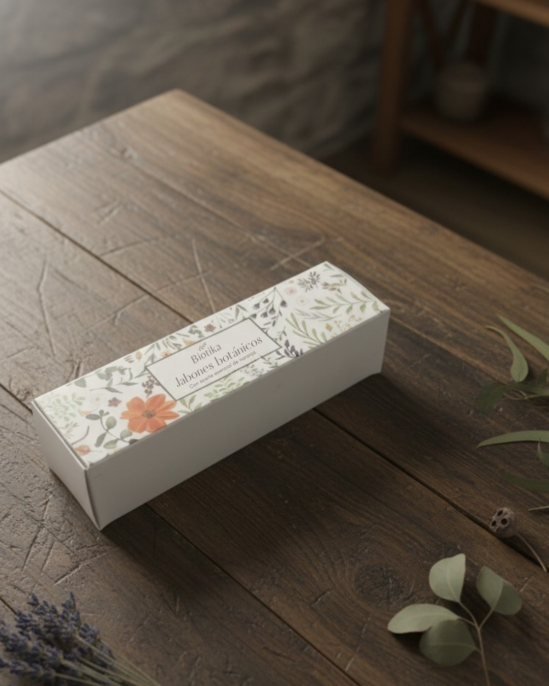 Caja de jabones botánicos
