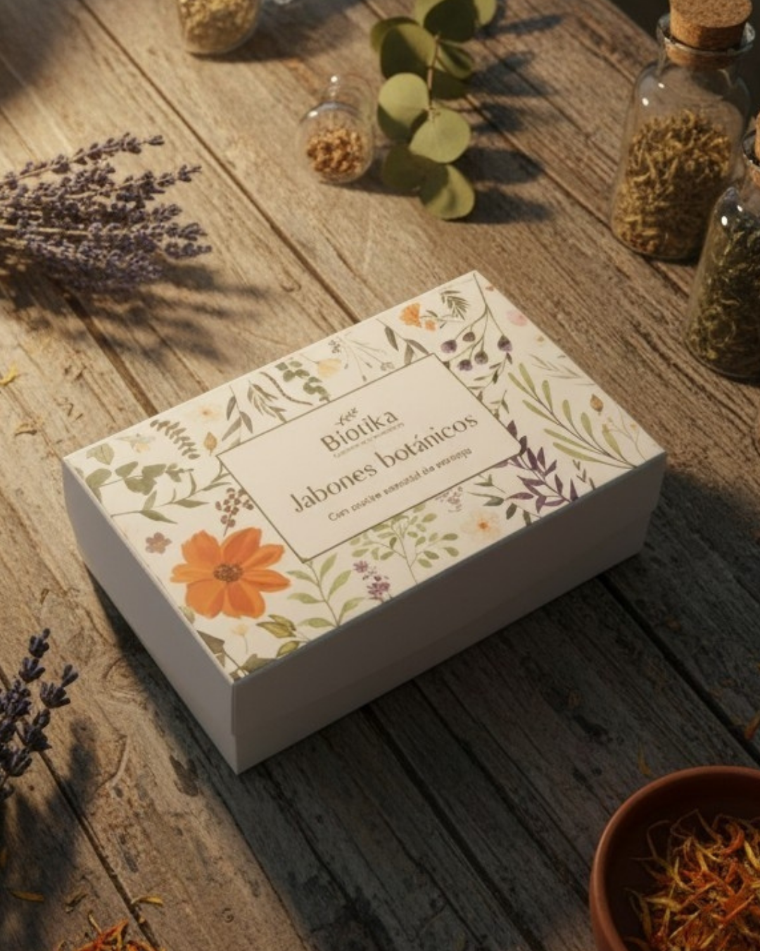 Caja de jabones botánicos