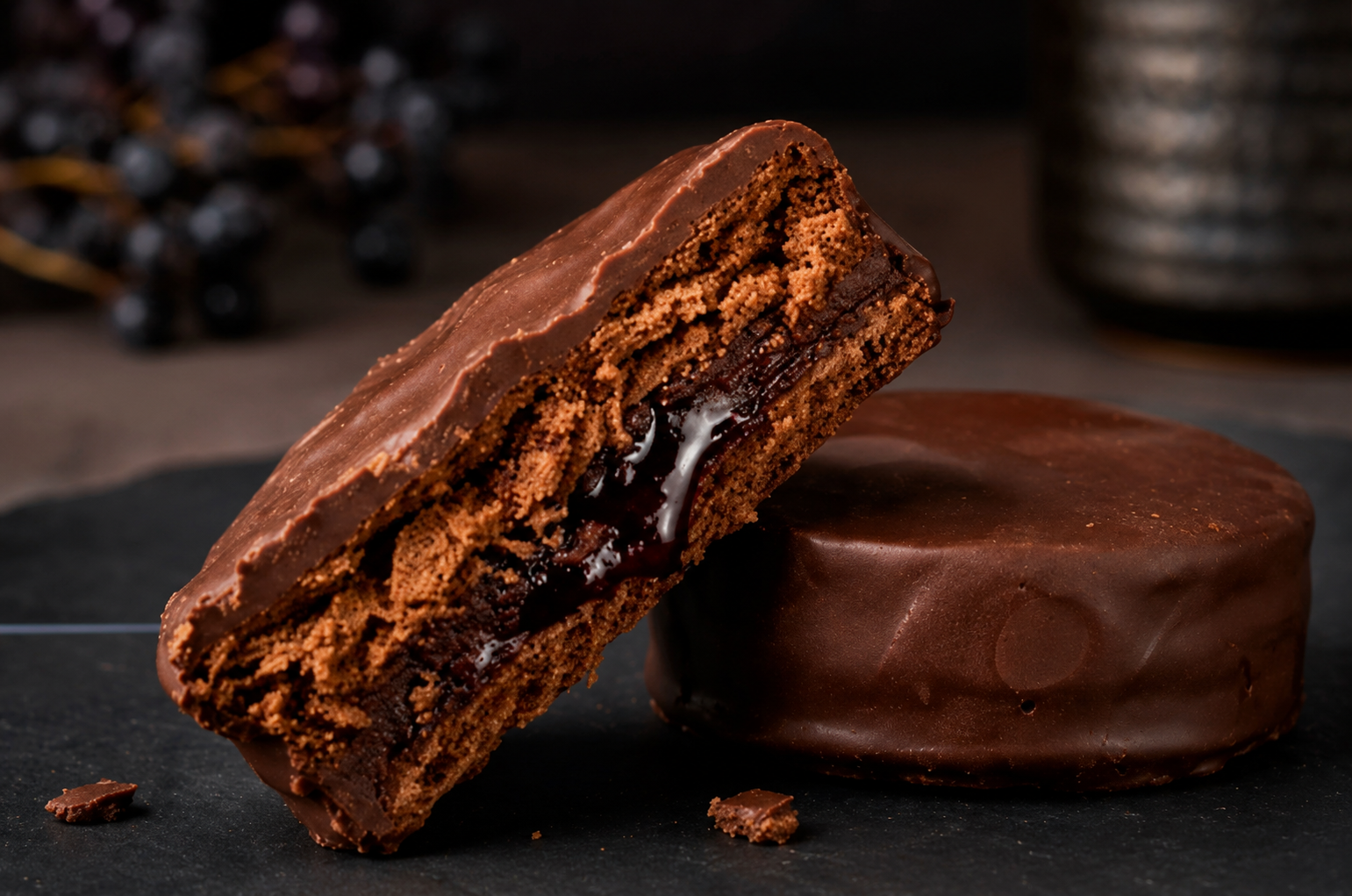 Caja Malbec Petra – 6 Alfajores Gourmet