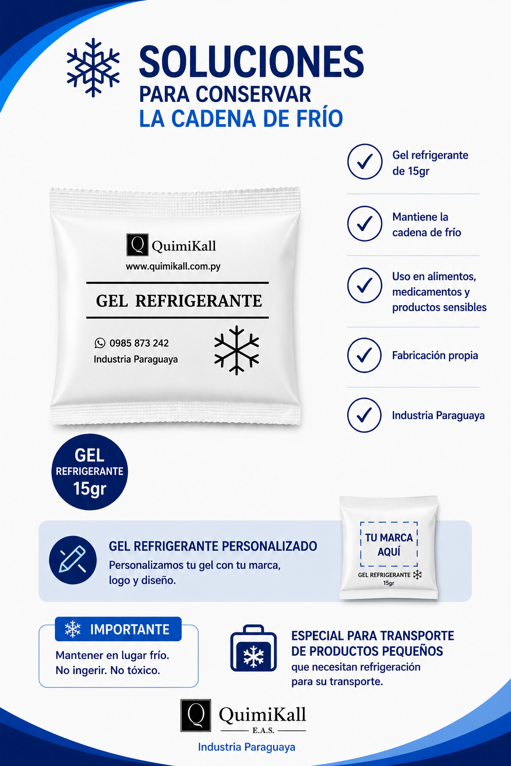 Caja de Gel Refrigerante 15 gr