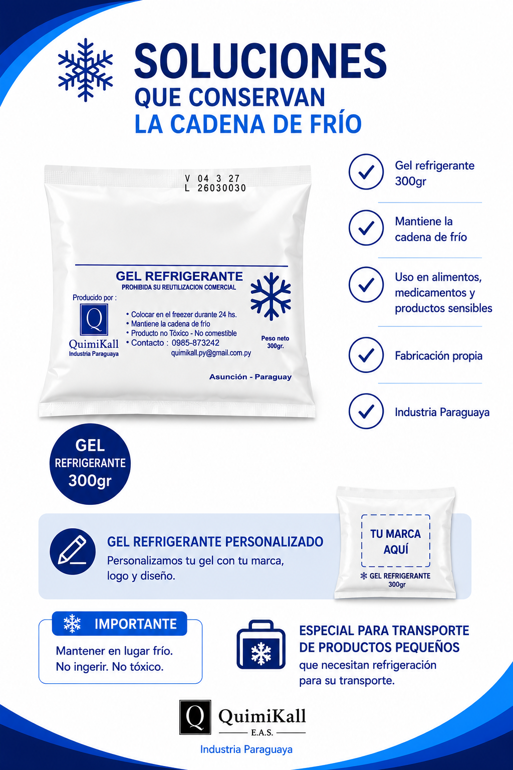 Caja de Gel Refrigerante de 300 gr