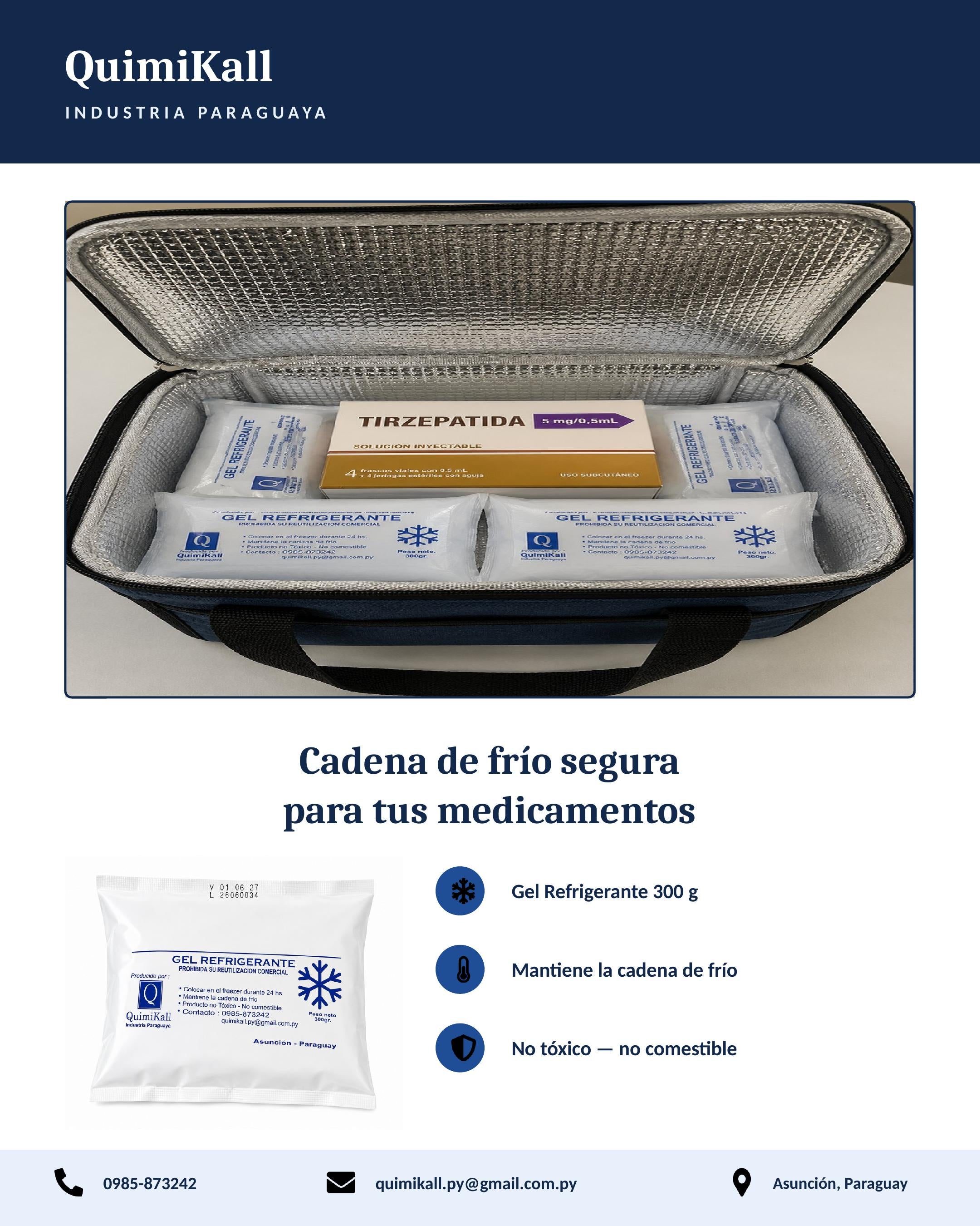 Bolsón Térmico con 4 Geles Refrigerantes