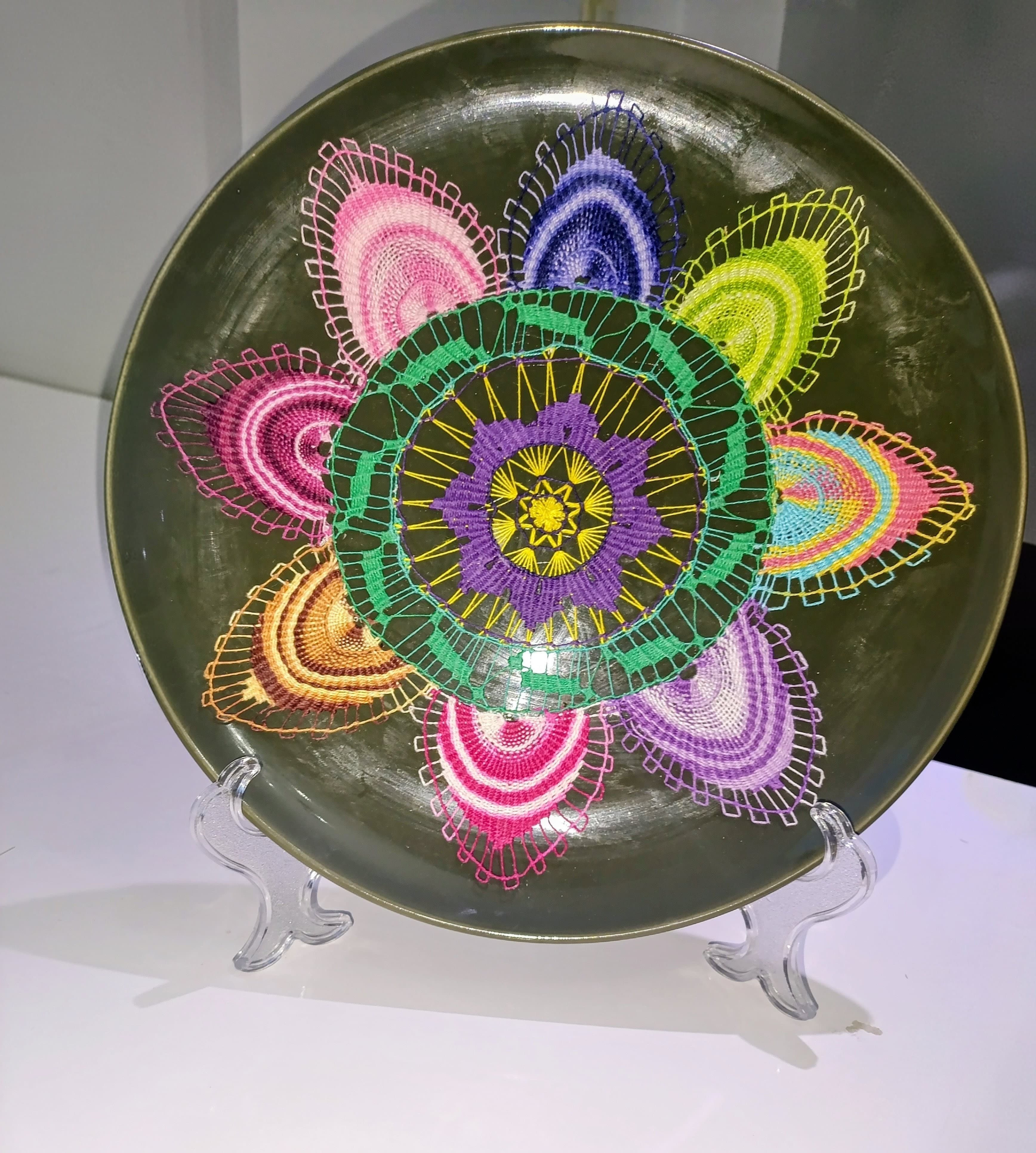 Plato Decorativo con Ñandutí429999