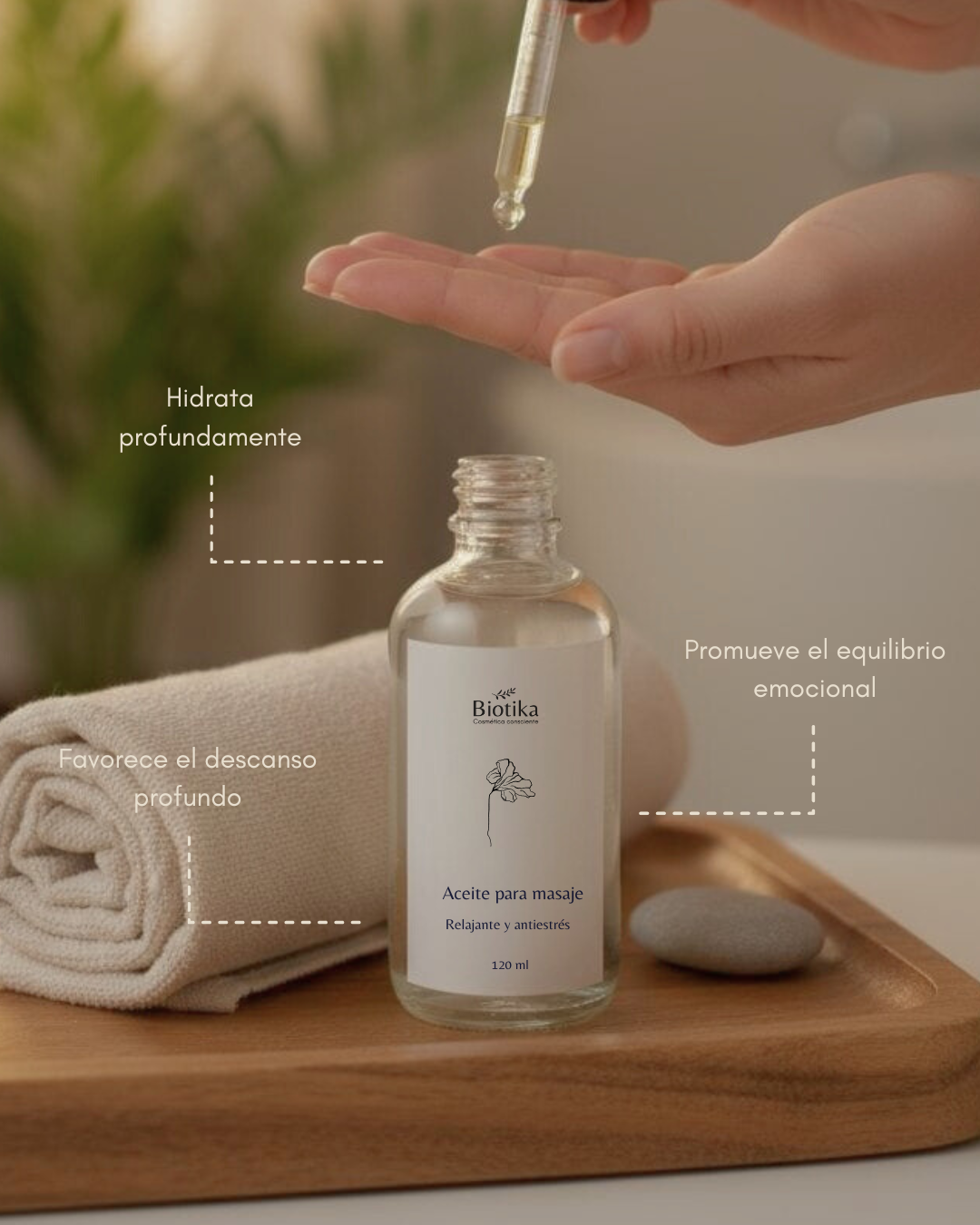 Aceite para masaje relajante-antiestrés