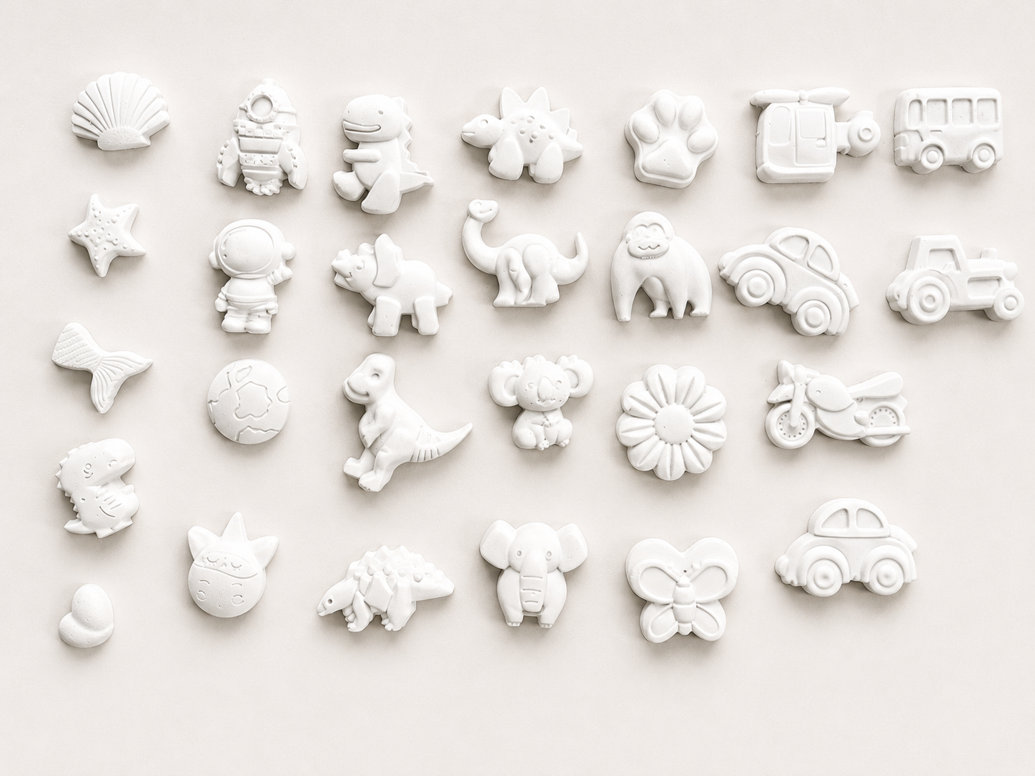 Kit 10 figuras de yeso para pintar
